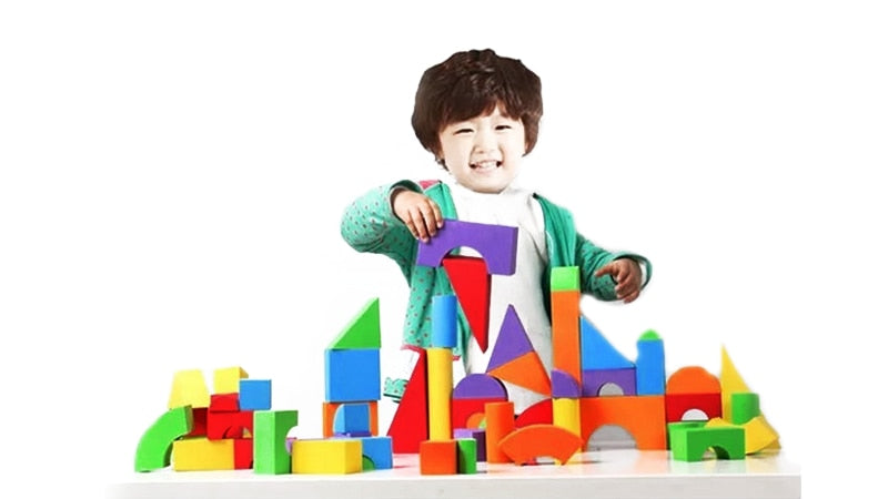 50 PC Eva Foam Building Blocks Playset