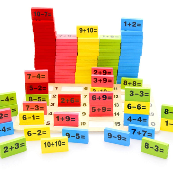 Wooden Domino Arithmetic Educational Toy