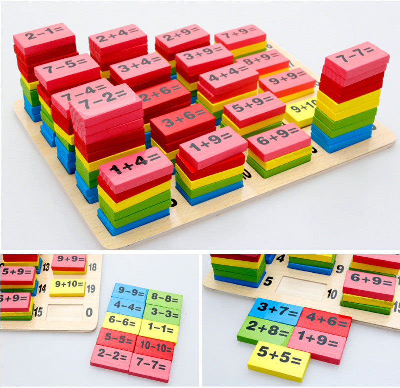 Wooden Domino Arithmetic Educational Toy