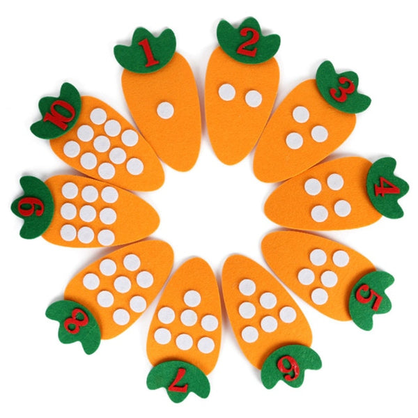 10pcs/set Handmade DIY Carrot Montessori Toys
