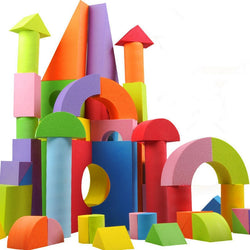 50 PC Eva Foam Building Blocks Playset