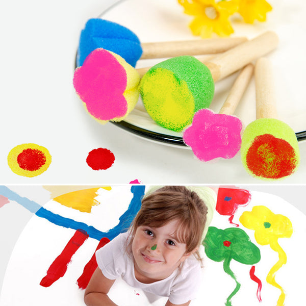 Kids Toddler Sponge Stamp Brush Kit