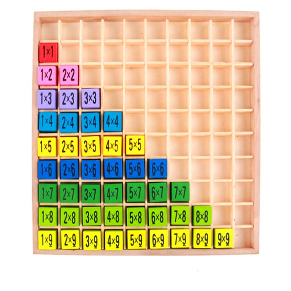 10x10 Wooden Multiplication Table (Square Shape)